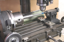 Rotary Table, being used with a tailstock